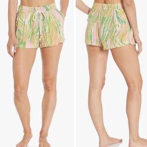 PJ P.J. Salvage Limeade Tie Dye Watercolor Pink Green Pajama Shorts Boxers NWT L